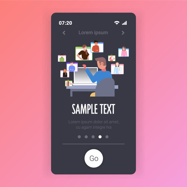 商人在视频中进行在线会议图片下载