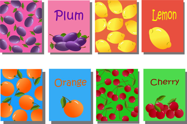 在卡片上放置水果和浆果图片下载