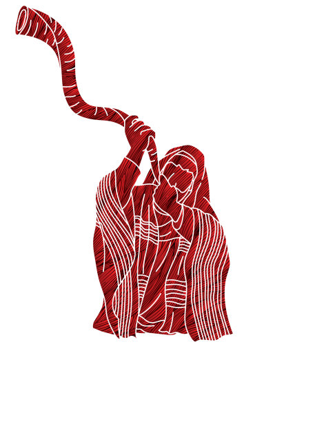 犹太人吹羊角的卡通图片图片下载