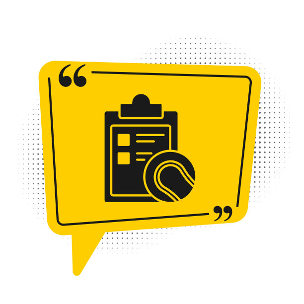 黑色检查表剪贴板和网球图标图片下载