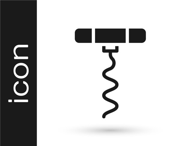 灰色葡萄酒螺旋图标孤立在白色图片下载