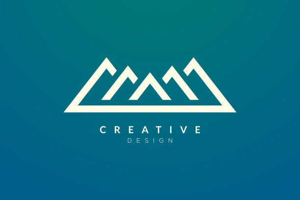 三角形山形标志设计简约图片下载