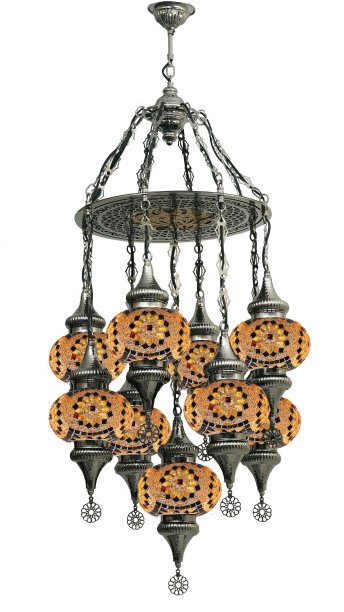 马赛克瓷砖灯在白色的背景图片下载