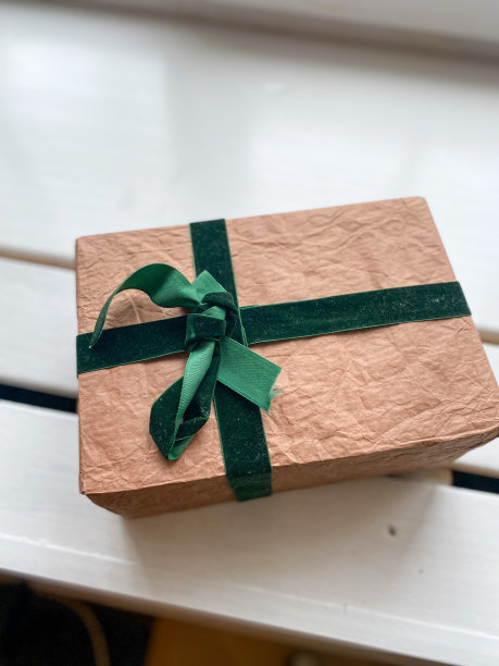 绿丝带的礼物图片下载