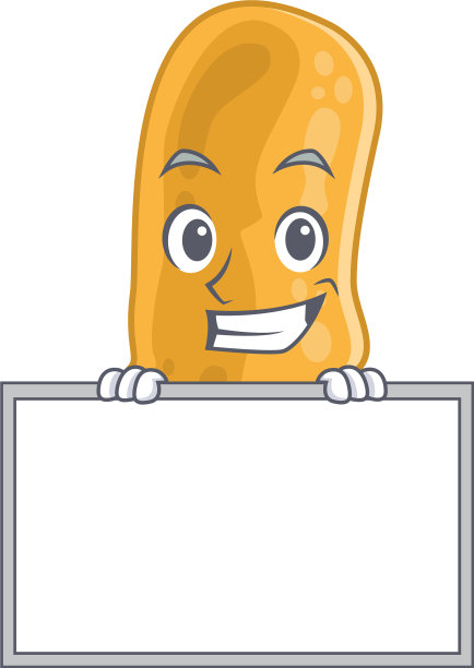 微笑志贺氏杆菌的卡通设计风格图片下载