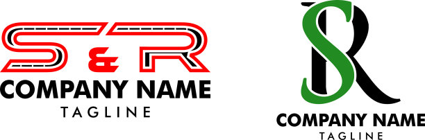 首字母SR Logo模版设计素材图片下载