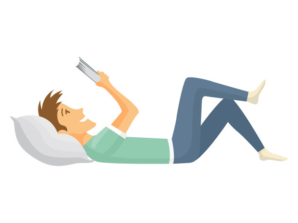 家闲少年躺着看书年少图片下载