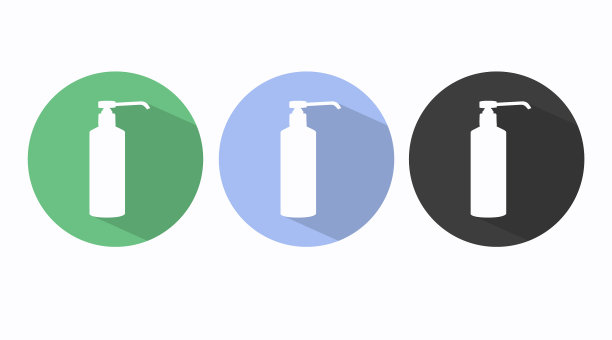 水酒精凝胶瓶设置图标图片下载