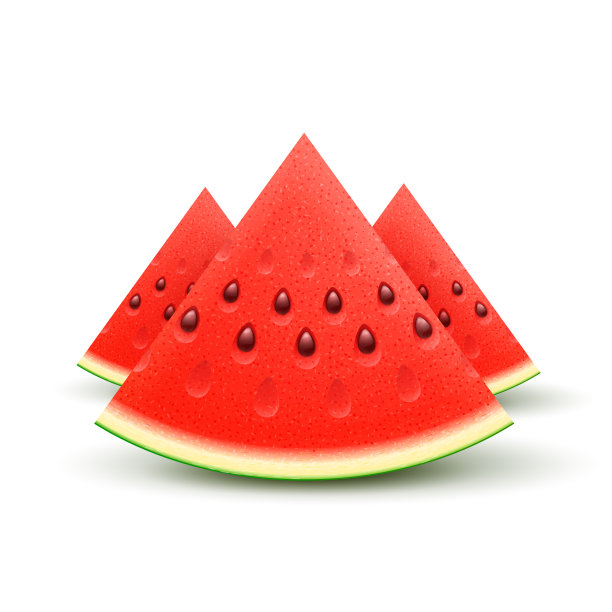 西瓜真实感切片水果图片下载