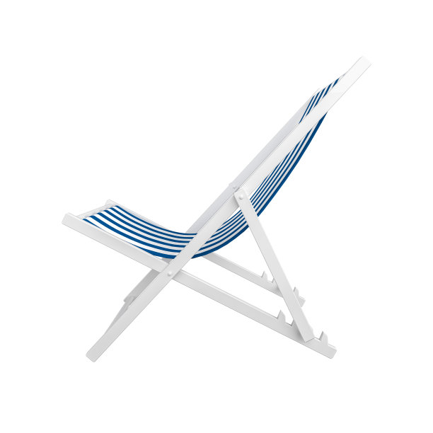 沙滩椅在白色背景上使用CLIPPING PATH, 3d渲染图片下载