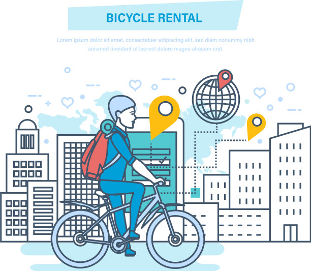 自行车租赁城市自行车租赁图片下载