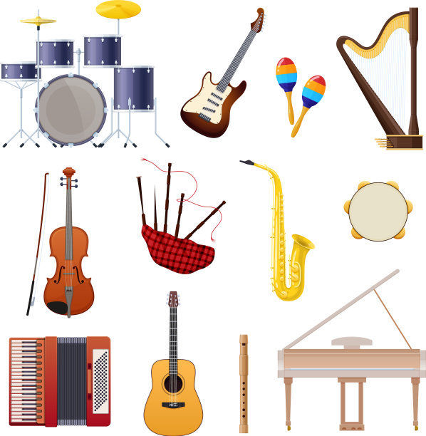 设置古典木制和金属音乐图片下载