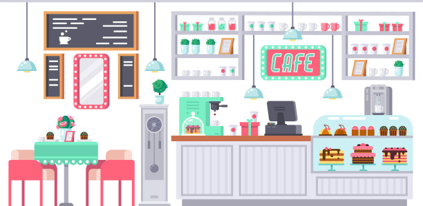 咖啡吧商店内室酒吧酒吧咖啡厅图片下载