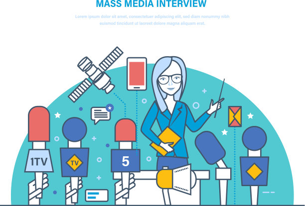 大众媒体采访现场新闻发布会图片下载