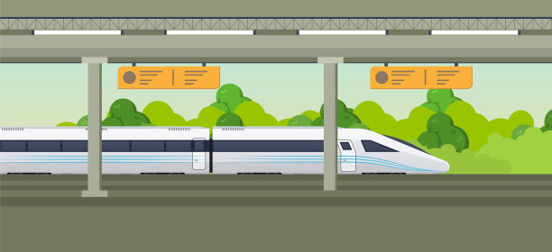 现代快速列车在火车站的铁路类型图片下载