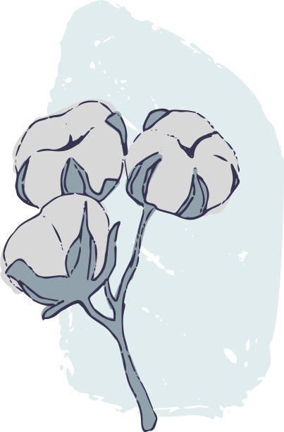 用棉花手绘的抽象构图图片下载