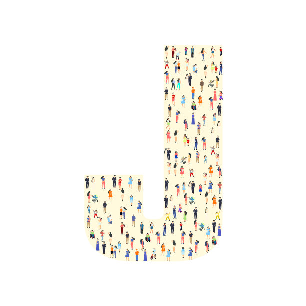 一大群人以字母j的形式出现图片下载