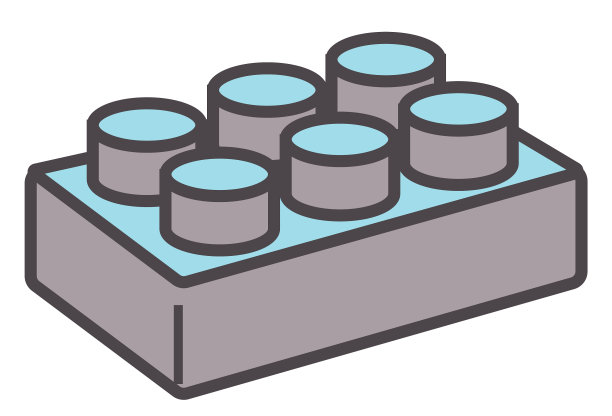 塑料乐高立方体的建设游戏的孩子图片下载