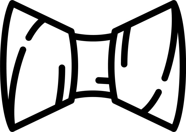 时尚蝴蝶结图标轮廓风格图片下载