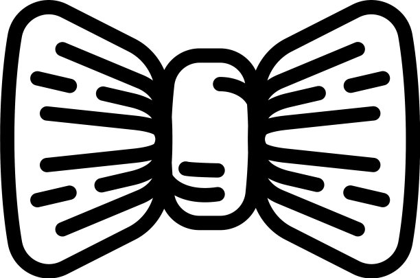 纺织蝴蝶结图标轮廓风格图片下载