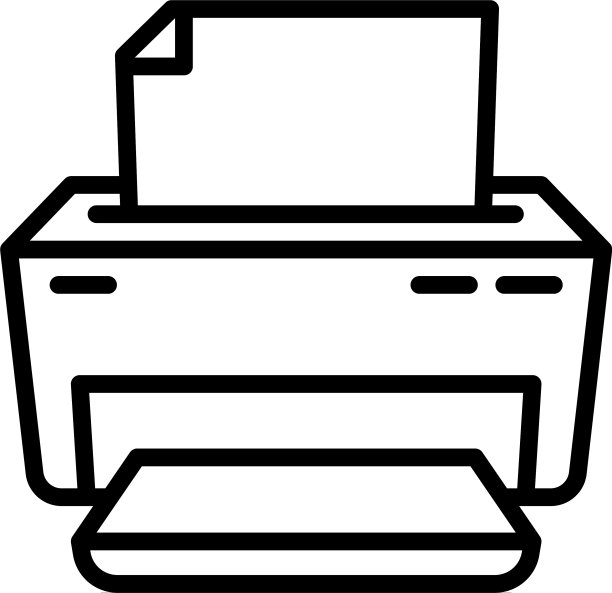 墨粉打印机图标轮廓样式图片下载