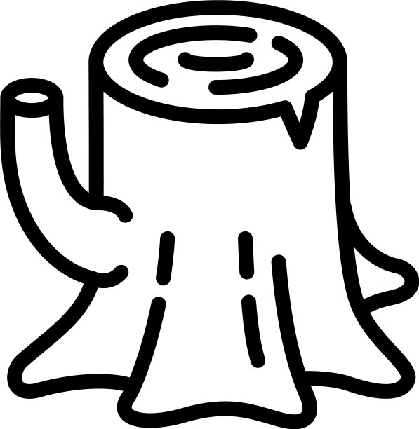 树桩图标轮廓样式图片下载