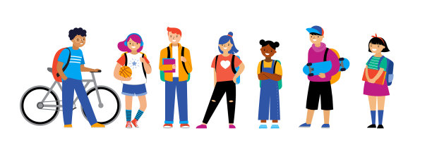 回归校园背景多元化理念图片下载