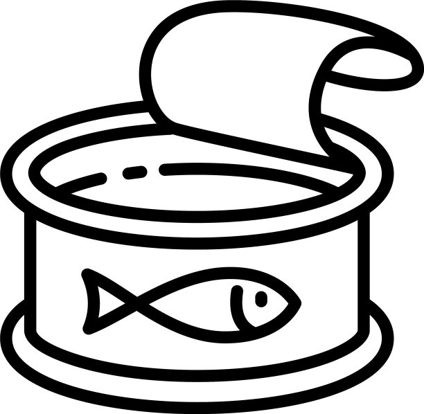 金枪鱼鱼图标轮廓风格图片下载