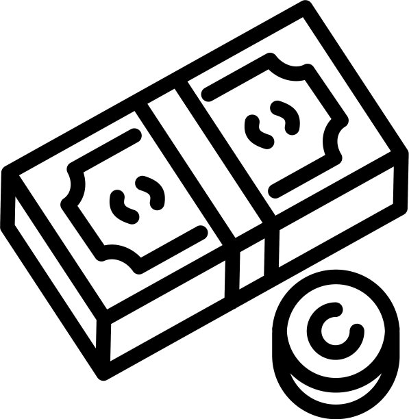 现金图标轮廓样式图片下载