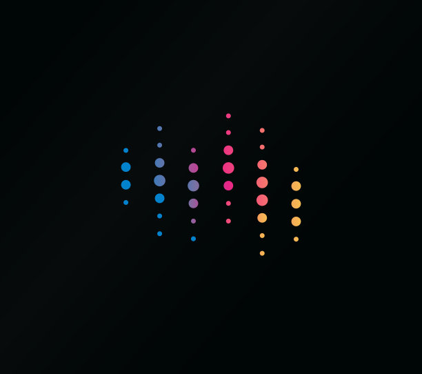 彩色点与颜色梯度抽象徽章图片下载