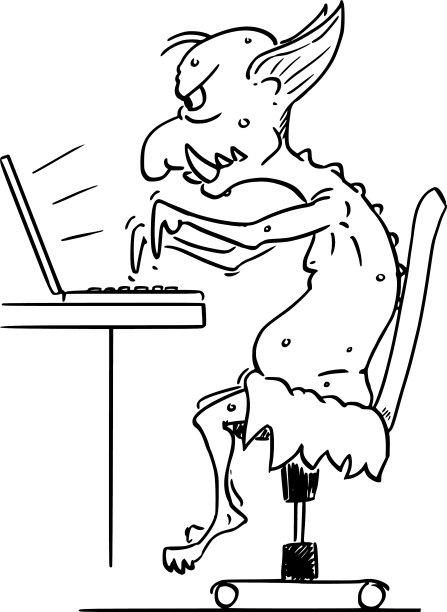 卡通网络喷子虚拟仇恨者图片下载