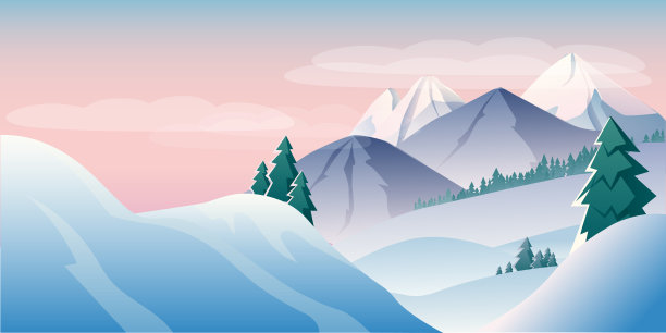 美丽的山景在微妙的阴影。图片下载