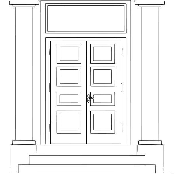 卡通银行或政府机构经典图片下载