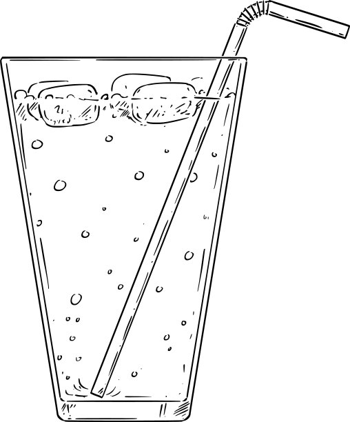 卡通冷饮柠檬水或用吸管和图片下载