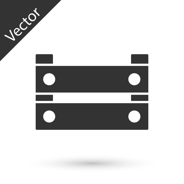 灰色木箱图标孤立在白色背景图片下载