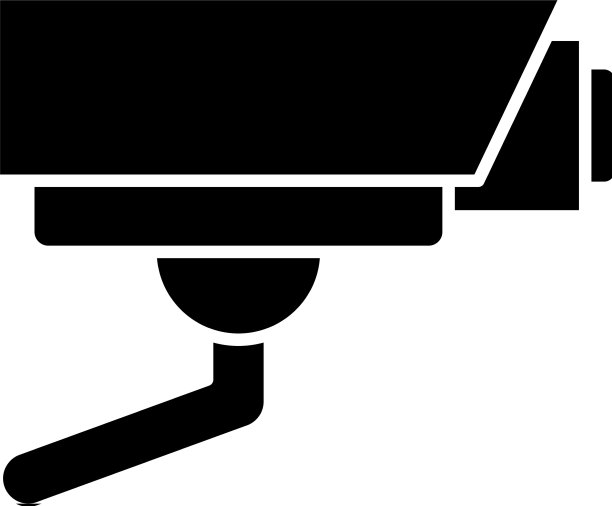 黑色摄像头图标隔离在白色上图片下载