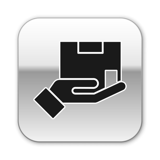 黑色交付保险图标孤立在白色上图片下载