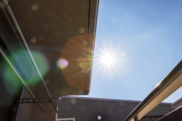 沐浴在阳台上的阳光下图片下载