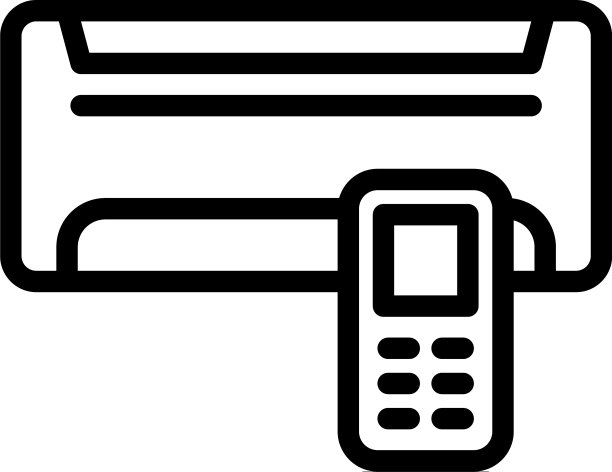 房间空调图标轮廓风格图片下载