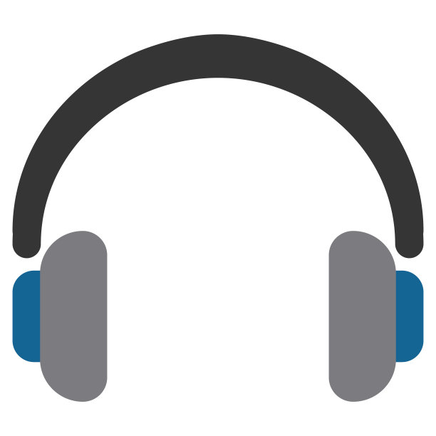 耳机平面矢量插图白色孤立的背景图片下载