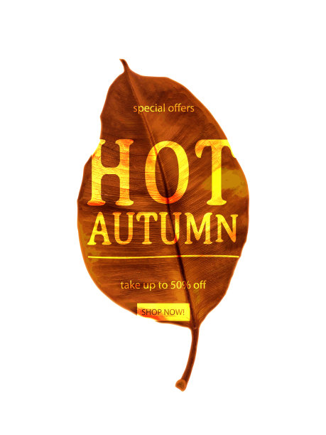 秋季销售文字横幅图片下载