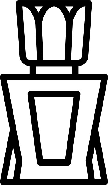 优雅的香水图标轮廓风格图片下载