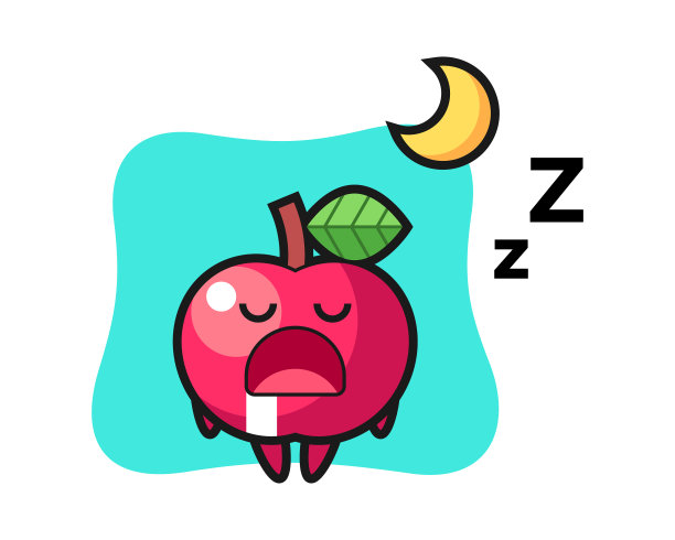 苹果人物在晚上睡觉图片下载
