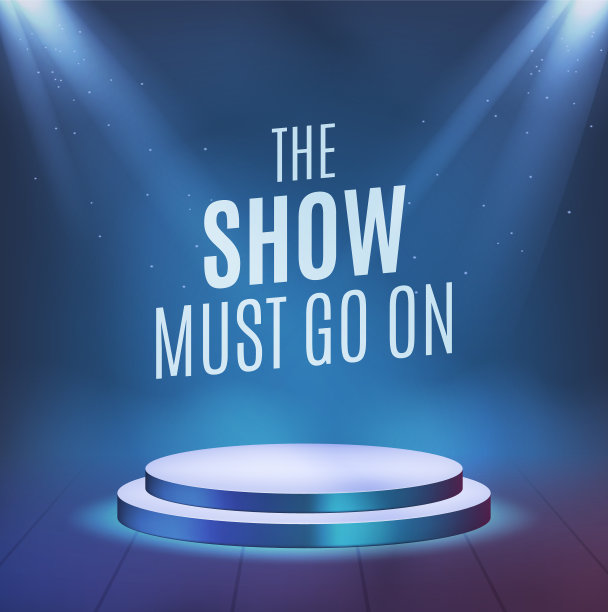 演出必须继续。高质量的现实运动灯光为您的设计。孤立的向量元素图片下载