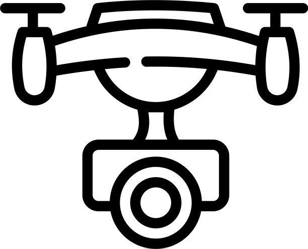 相机无人机图标轮廓风格图片下载