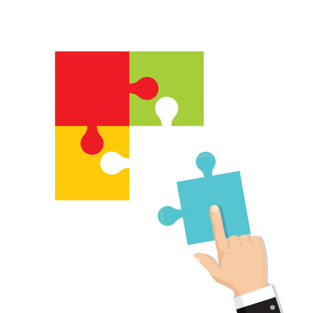 商业团队合作理念四商人图片下载