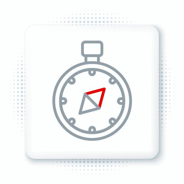 线罗盘图标孤立在白色背景上图片下载