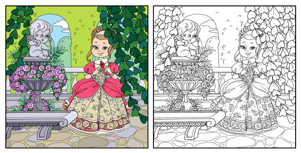 美丽的公主抱着信在舒适的角落图片下载