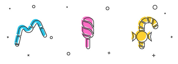 集果冻、虫子、糖果、冰淇淋和圣诞图片下载