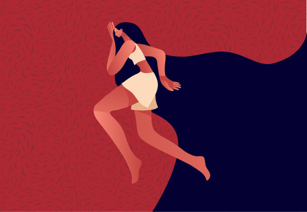 躺在床上想睡觉的女人图片下载